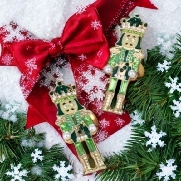 BETSEY JOHNSON HOLIDAY NUTCRACKER EARRINGS - Picture 3 of 4